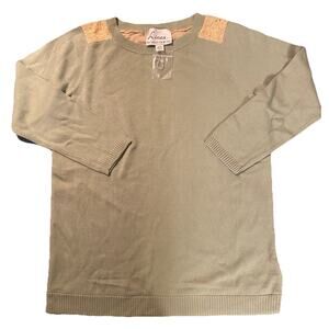 LINEA by Louis Dell'Olio Green Sweater Lace Back XXS elegant Feminine Lined NWT